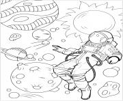 Printable Let yourself float in the galaxy coloring pages